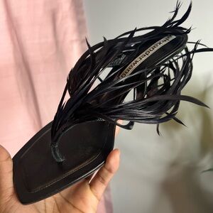 Alexander Wang Ivy Feather Capretto Heel